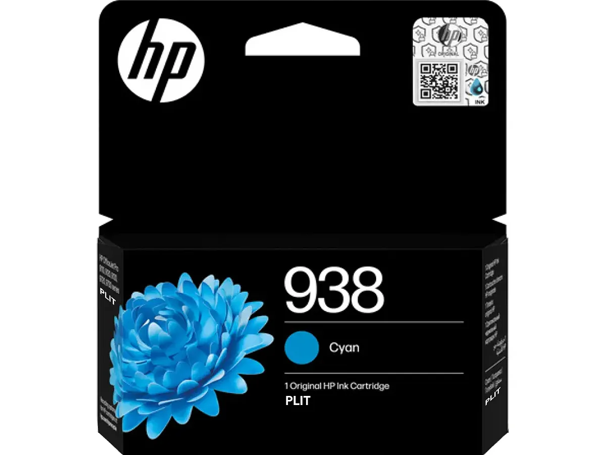 Original: Cartucho HP 938 (4S6X5PL), Cyan para Impresora Officejet Wide Format MFP 9730