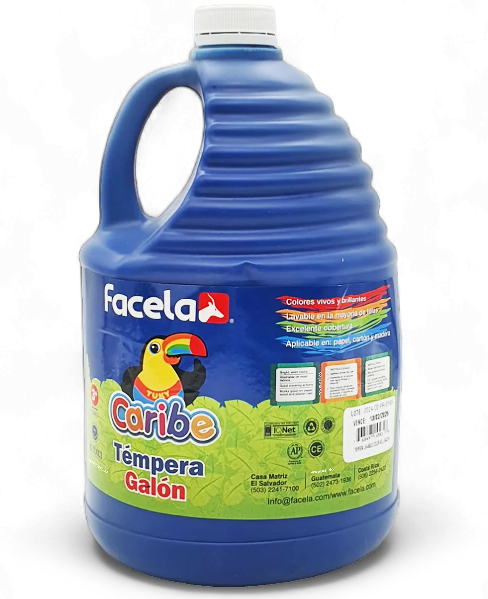 Galón de Pintura Témpera Lavable, Azul