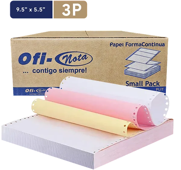 Papel Continuo OFINOTA 9.5" x 5.5" - 3 Partes NCR