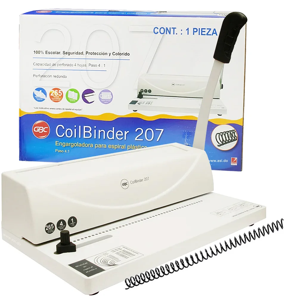 Encuadernadora de Espiral Continuo GBC CoilBinder 207, 265 Hojas - MX0017