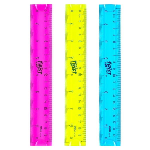 Regla Plástica Super Flexible 8" / 20 cm - Deli Twist Me 6208
