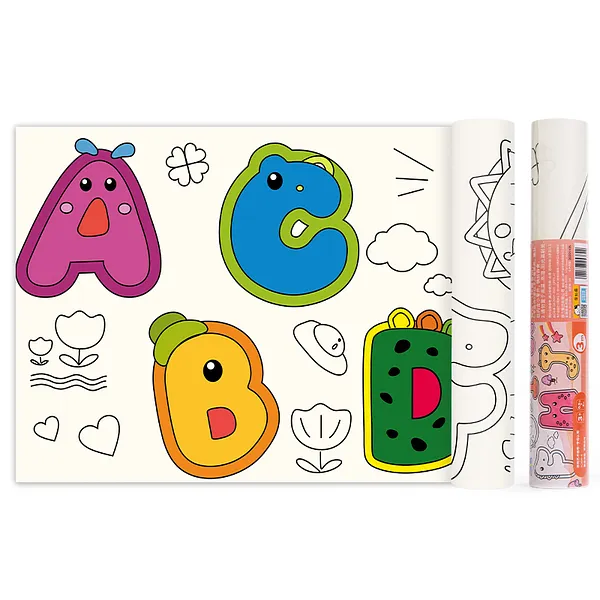Rollo de Dibujo para Niños, Figuras del Abecedario