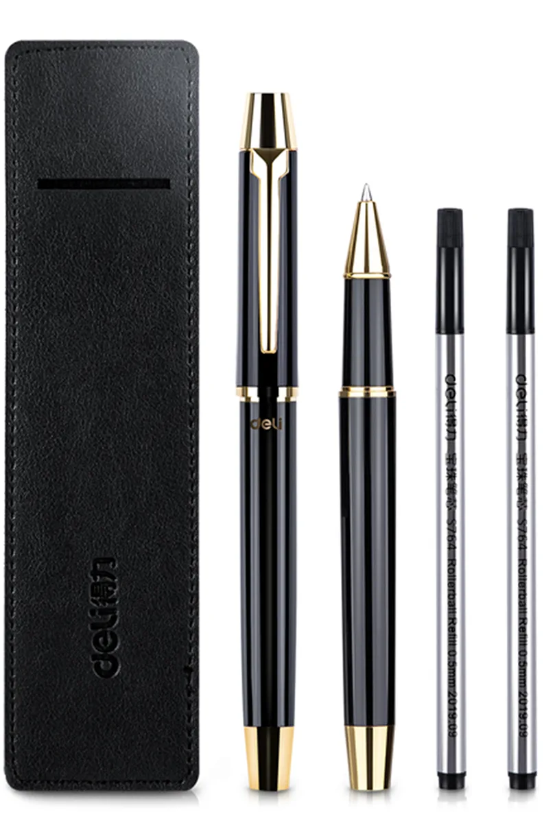 Bolígrafo Ejecutivo Roller Pen 0.5 mm, Negro - Deli S158
