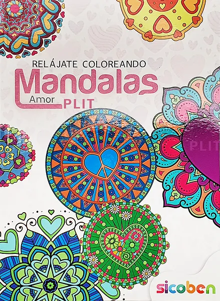 Libro de Mandalas para Colorear Dibujos de Amor - Sicoben 379349