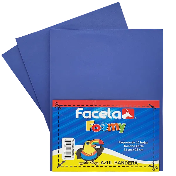 Foamy Liso 9" x 12", Color Azul Oscuro, 10 Hojas