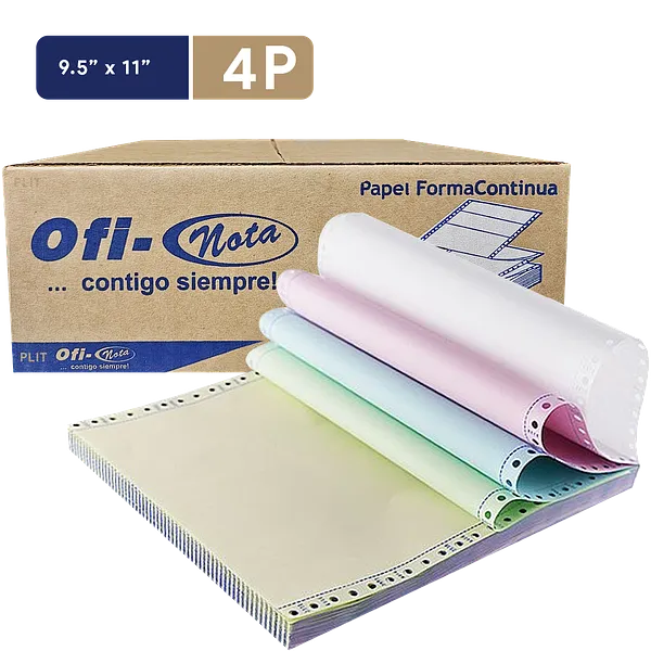 Papel Continuo OFINOTA 9.5" x 11" - 4 Partes NCR