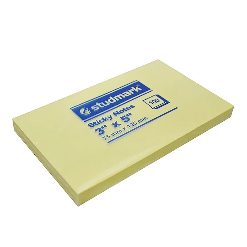 Nota Adhesiva (Post-it) 3x5 Amarillo Pastel, 100 Hojas - Studmark Sticky Note