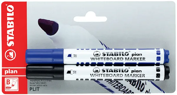 Set de Marcadores de Pizarra Stabilo Plan 643, Punta Biselada 1-5 mm
