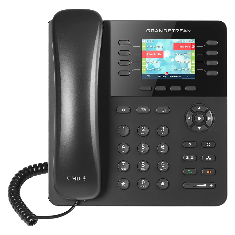 Teléfono IP Grandstream GXP2135 (Gigabit), 8 líneas, 4 cuentas SIP, PoE y Bluetooth
