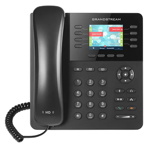 Teléfono IP Grandstream GXP2135 (Gigabit), 8 líneas, 4 cuentas SIP, PoE y Bluetooth