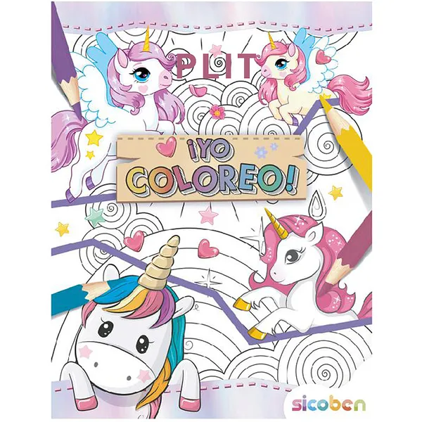 Libro Infantil para Colorear Dibujos de Unicornios - Sicoben "Yo Coloreo" 180136