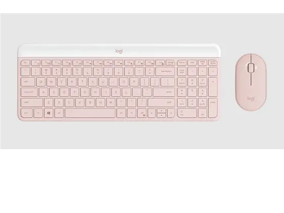 Combo Logitech MK470 Slim Teclado y Mouse Inalámbricos Rosa
