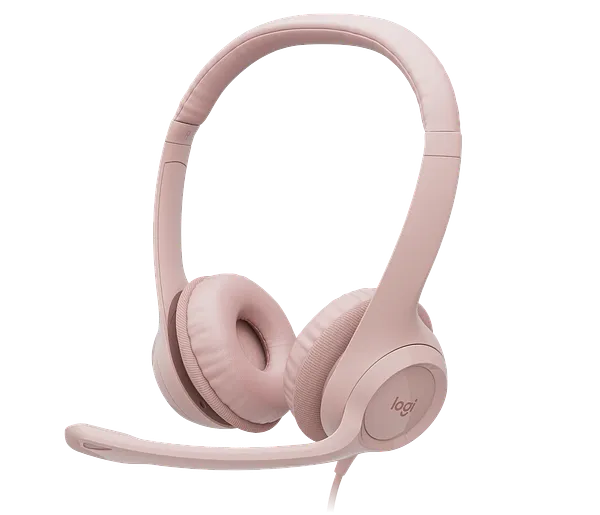 Audífonos Headset USB Logitech H390, Rosado