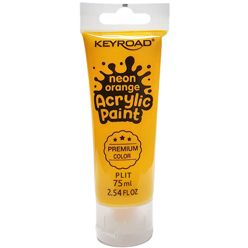 Pintura Acrílica Naranja Neón 75 ml - Keyroad KR-972215