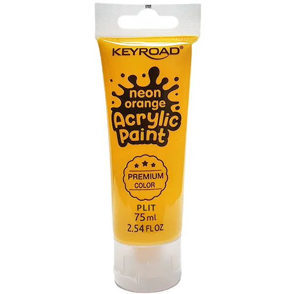 Pintura Acrílica Naranja Neón 75 ml - Keyroad KR-972215
