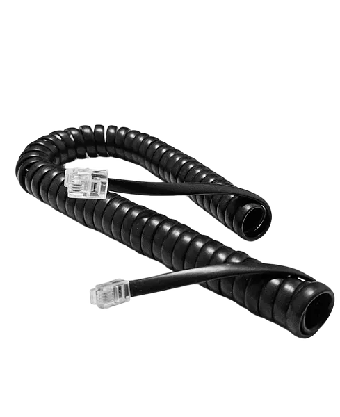 Cordon para Teléfono RJ9 con Cable en Espiral, Gris Grafito