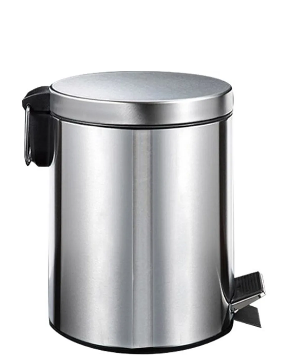 Cesto de Metal Redondo Foska con Pedal, 8 Litros