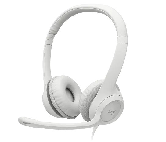 Audífonos Headset USB Logitech H390, Blanco