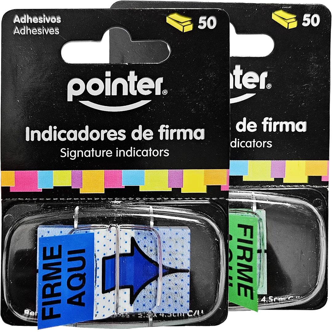 Banderita Indicadores de Firma (Sign Here), 50 pcs - Pointer STN-12-50