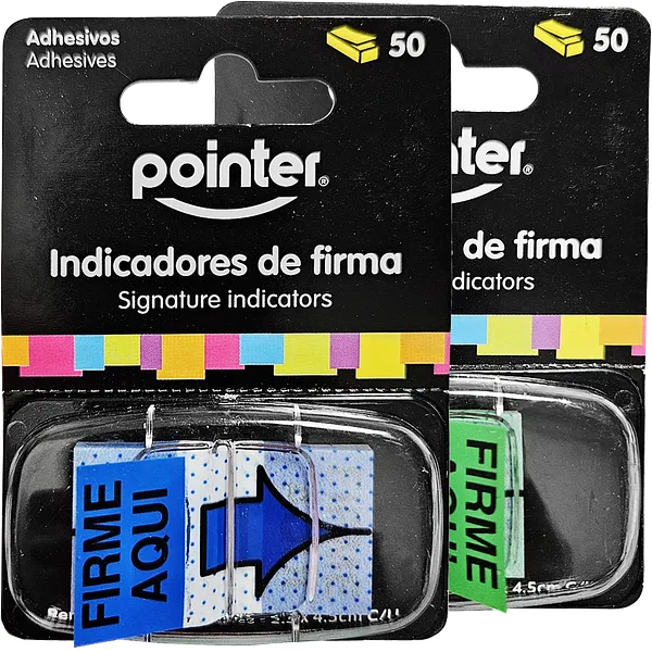 Banderita Indicadores de Firma (Sign Here), 50 pcs - Pointer STN-12-50