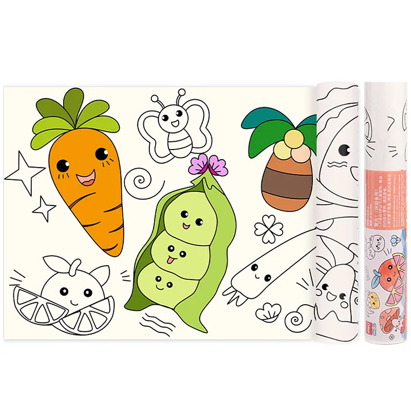 Rollo de Dibujo para Colorear, Vegetales