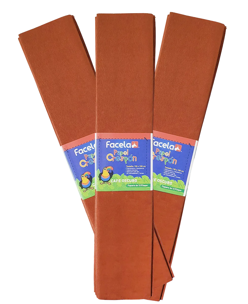 Papel Crepé Marrón, 150 cm - 10 pcs