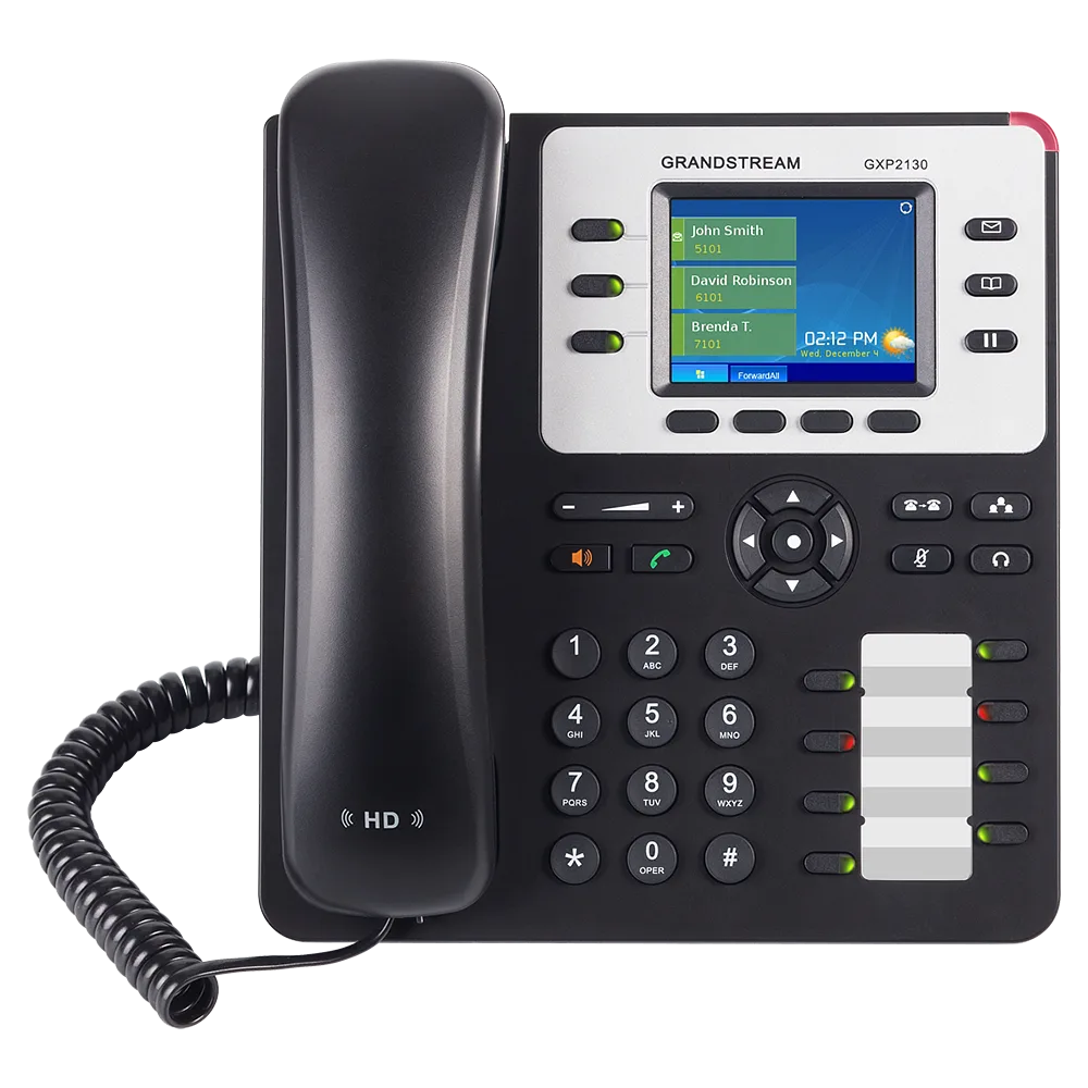 Teléfono IP Empresarial Grandstream GXP2130 v2, 3 Líneas, 3 Cuentas SIP, PoE, Bluetooth, Audio HD