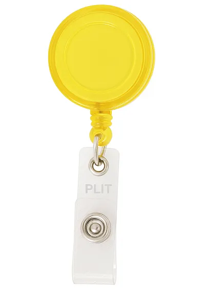 Cordon tipo YOYO Extendible para Porta Carnet, Amarillo Translúcido - CONY NB209-AM