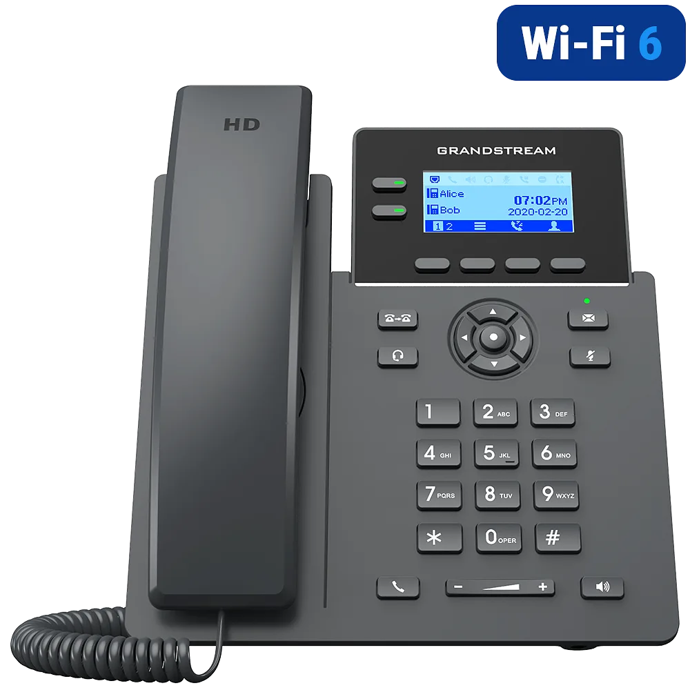 Teléfono IP Grandstream GRP2602W, 2 Líneas, 4 Cuentas SIP, Wi-Fi 6