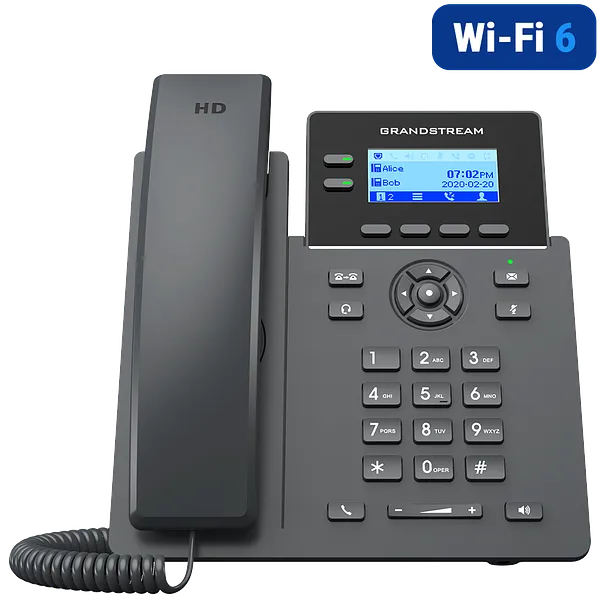 Teléfono IP Grandstream GRP2602W, 2 Líneas, 4 Cuentas SIP, Wi-Fi 6