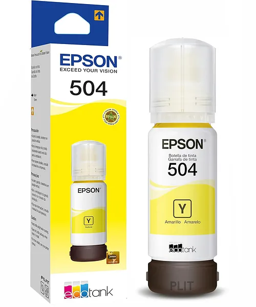 Original: Botella de Tinta Epson 504 Amarillo para Impresoras EcoTank L4250, L4260, L6270