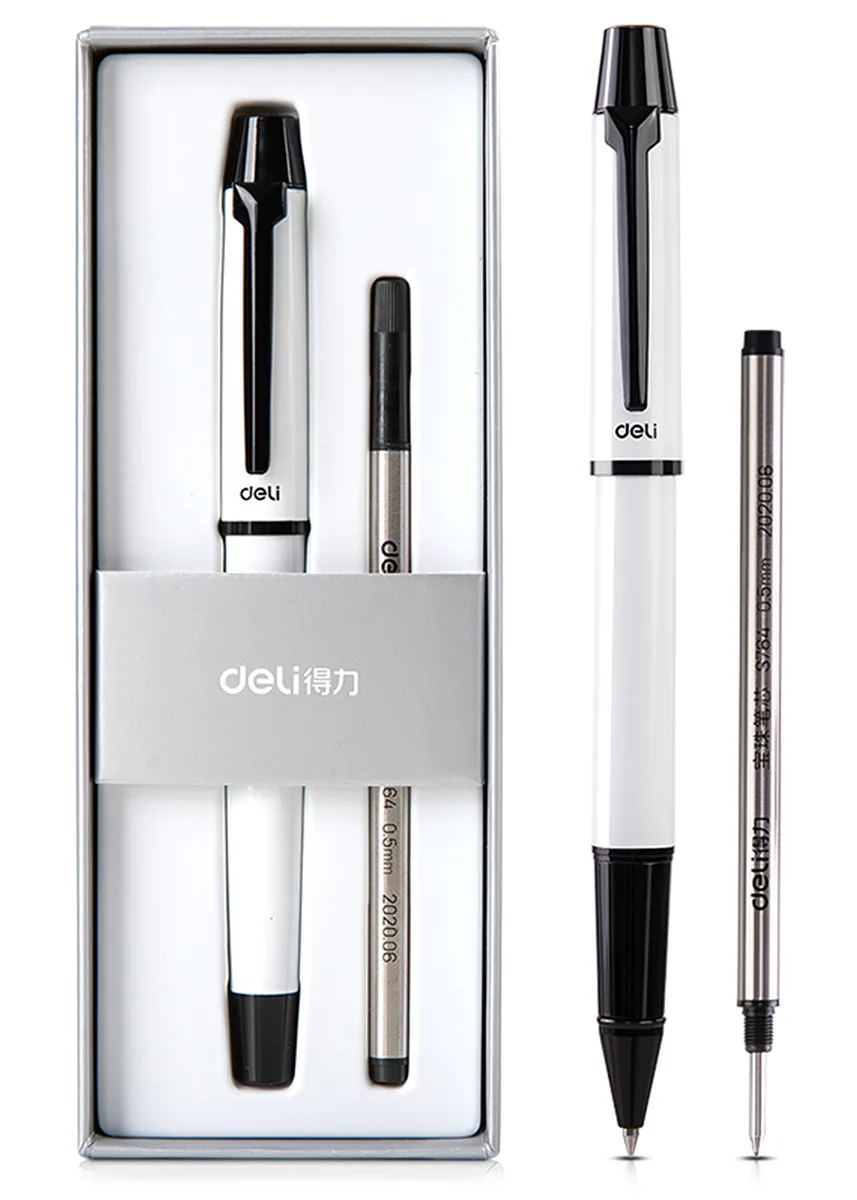 Bolígrafo Ejecutivo Ballpoint Pen 0.5 mm Blanco- Deli S153