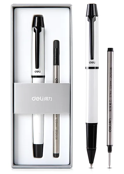 Bolígrafo Ejecutivo Ballpoint Pen 0.5 mm Blanco- Deli S153