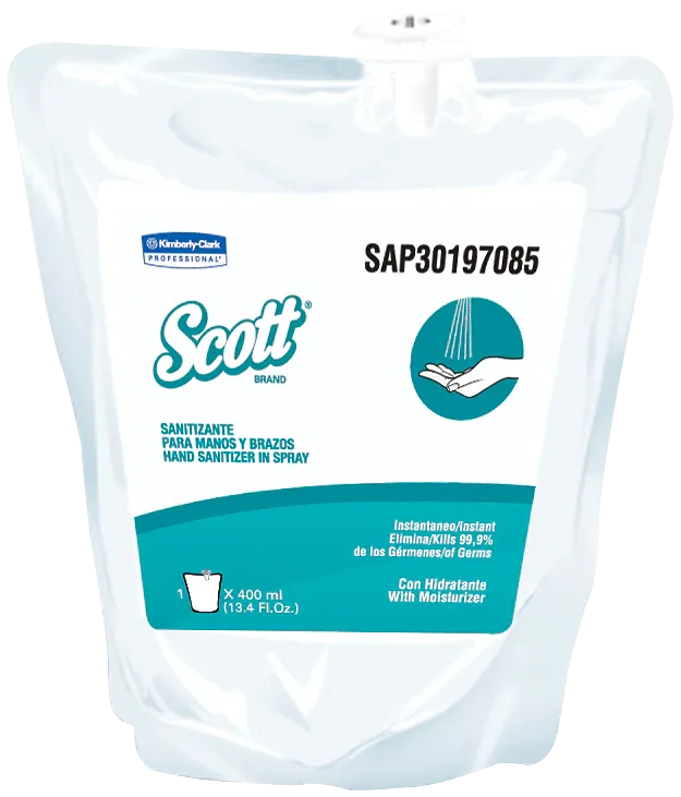  Spray Desinfectante de Manos Sanitizante Scott Hand Sanitizer Spray, 400 Ml