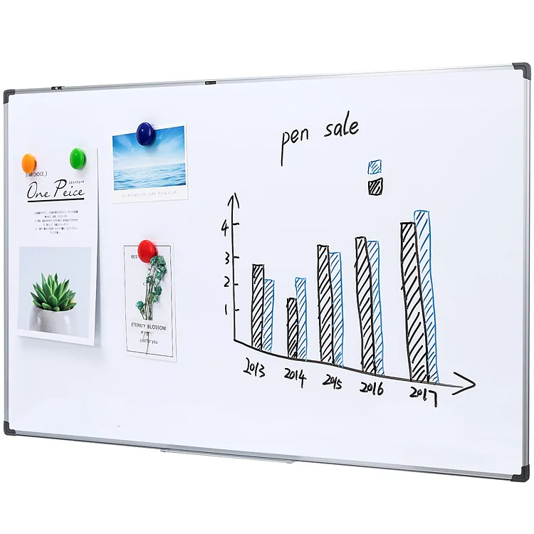 Pizarra Mágica Magnética de 72" x 48" con Borde de Aluminio
