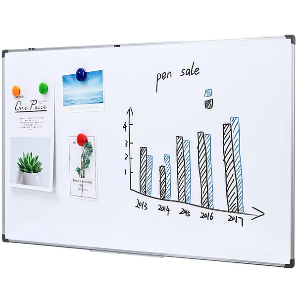 Pizarra Mágica Magnética de 72" x 48" con Borde de Aluminio