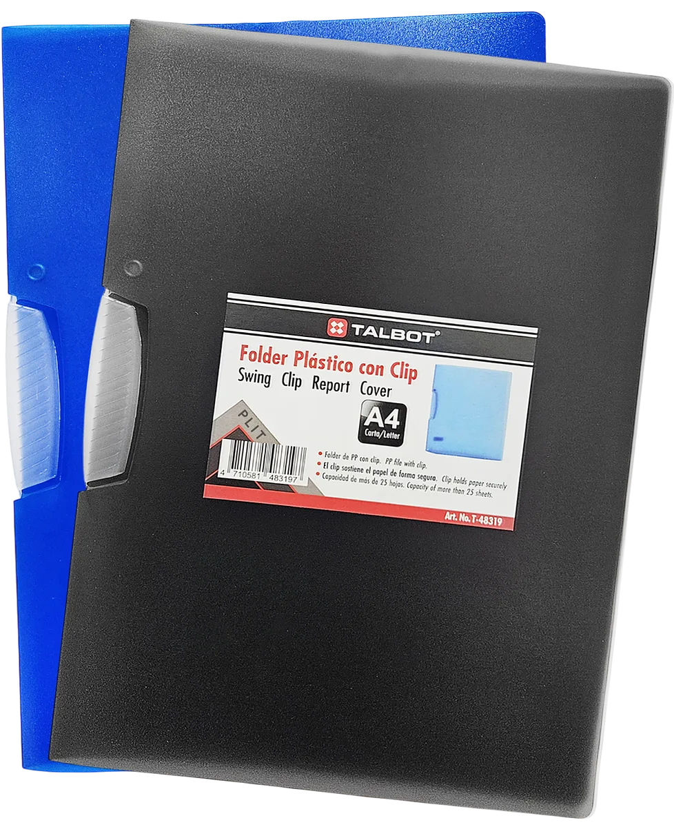 Folder Plástico con Clip para Reportes - Talbot T-48319