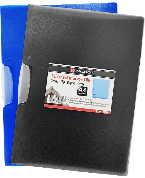 Folder Plástico con Clip para Reportes - Talbot T-48319