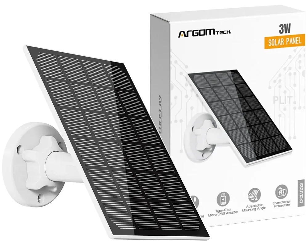 Panel Solar 3W Portable USB-C Argom ARG-SV-8001WT 