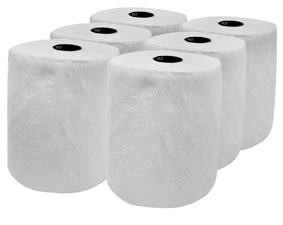 Rollo de Papel Toalla Institucional PRECORTADO 250 Pies, 6 pcs