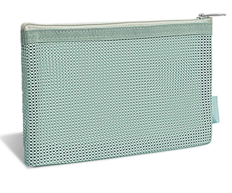 Estuche en Malla Transpirable Escolar para Lápices, Verde - Deli Storage Mesh Bag 67058F