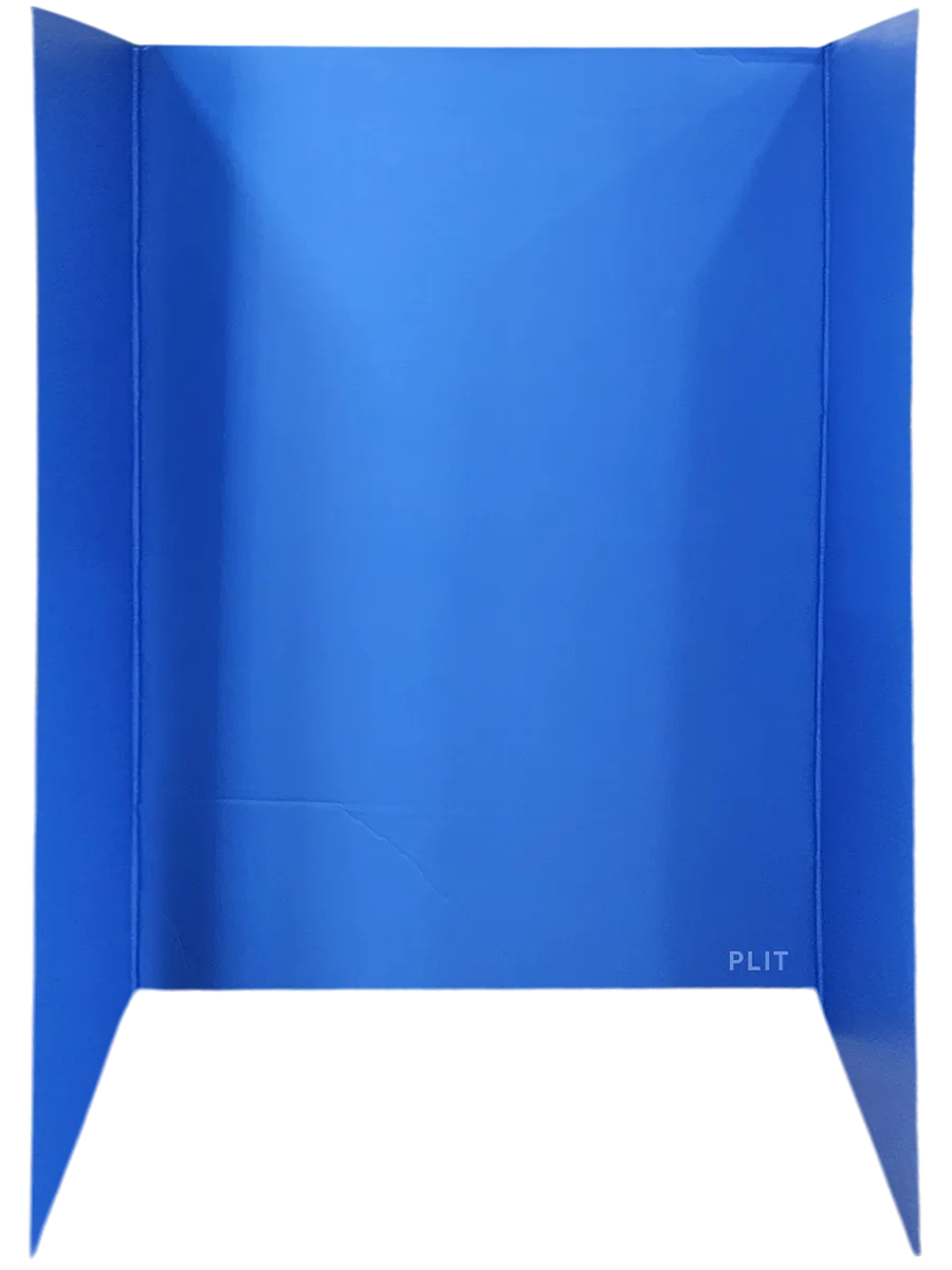 Tablero Plegable Tri-Fold 48" x 36" para Presentaciones, Azul