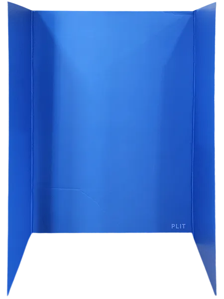 Tablero Plegable Tri-Fold 48" x 36" para Presentaciones, Azul