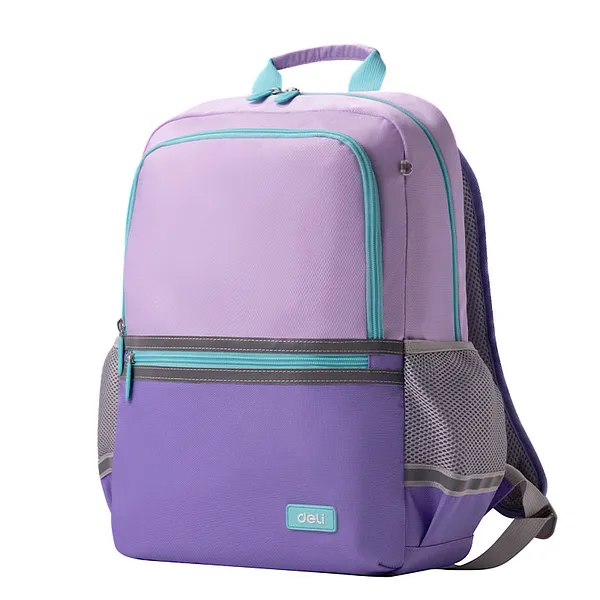 Mochila Escolar 16" Morada para Estudiantes Deli BB159