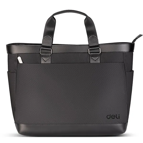 Bulto para Laptop 15.6" Estilo Cartera para Mujer, Negra - Deli BG113