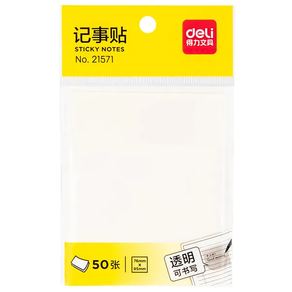 Nota Adhesiva (Post-it) Transparentes 3"x3.7", 50 pcs