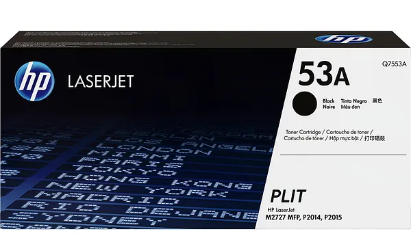Original: Tóner HP 53A (Q7553A) Negro para Impresoras HP LaserJet P2015, 2727nf