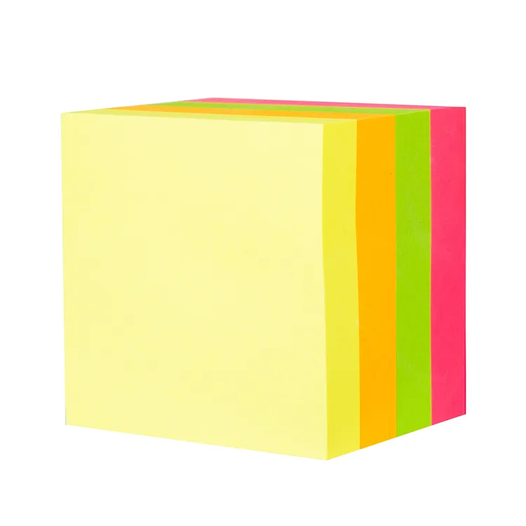 Torre de Nota Adhesiva (Post-it) 2x2, 400 Hojas, Color Neon - Deli Stick Up