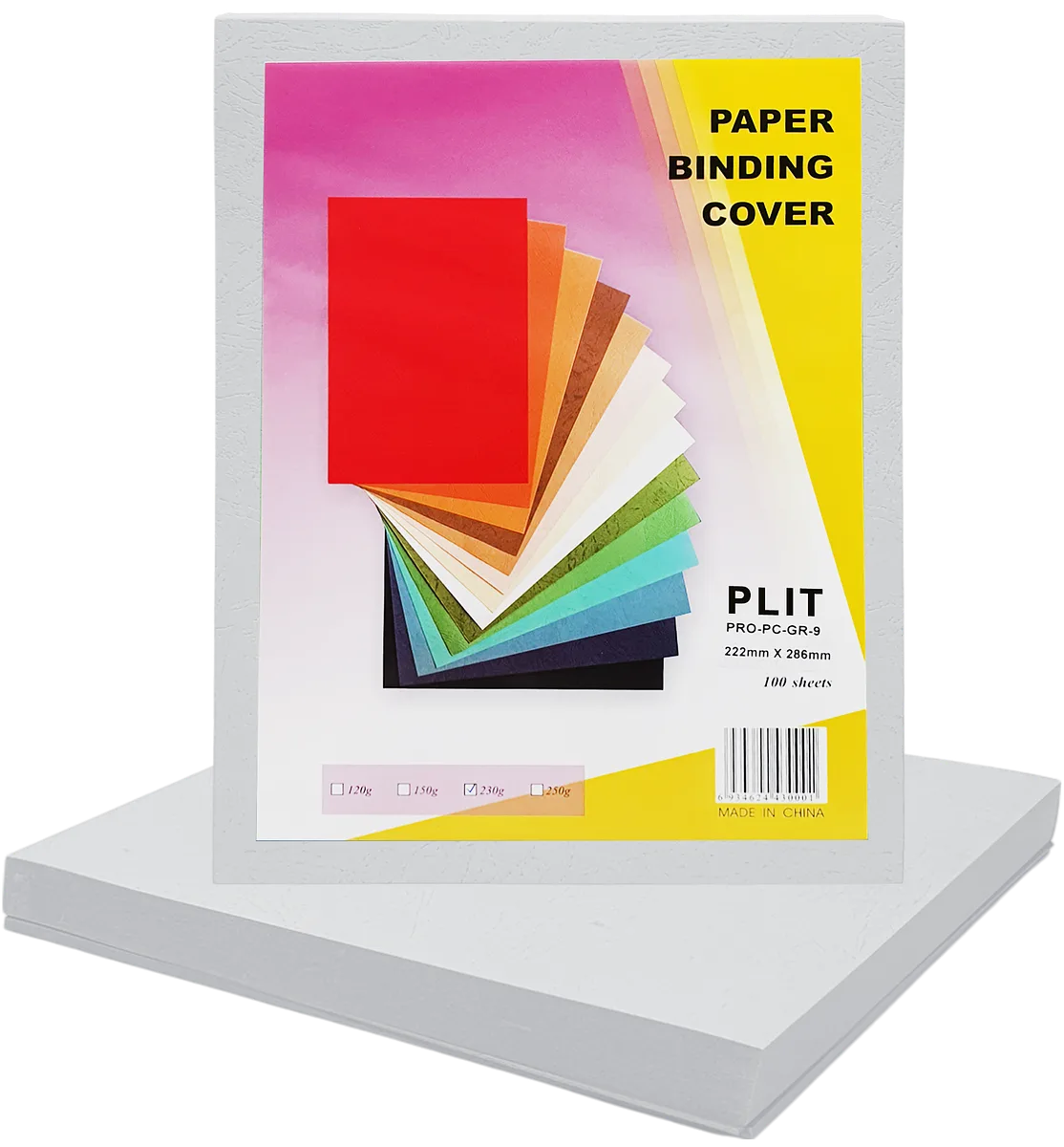 Cubierta de Cartón para Encuadernar, Blanco (Paper Binding Cover), 100 pcs