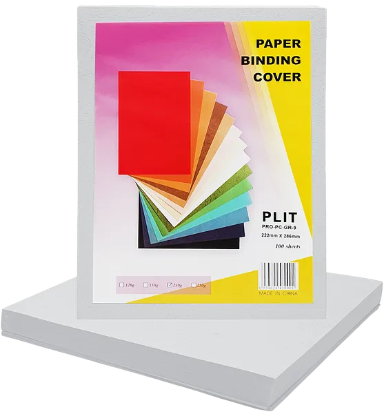 Cubierta de Cartón para Encuadernar, Blanco (Paper Binding Cover), 100 pcs